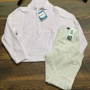 DSG Jacket Girls Velour 1/2 Zip S 8-9 Purple Quartz AND Jogger S- Lot Of 2 NWT